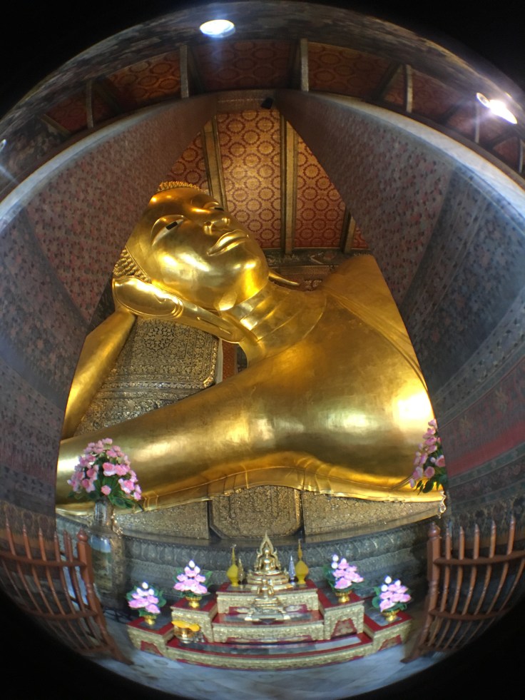bangkok tour royal palace reclining buddha fisheye
