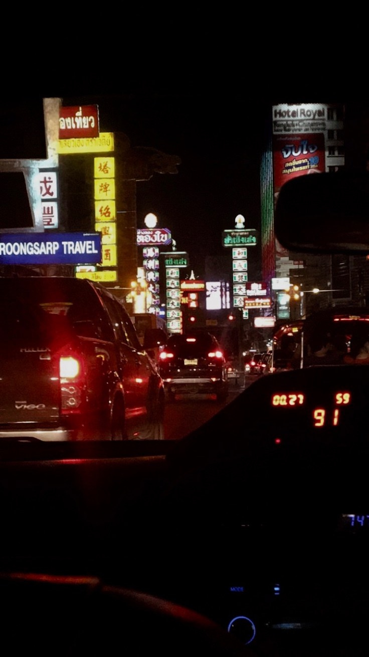 bangkok tour street view from taxi