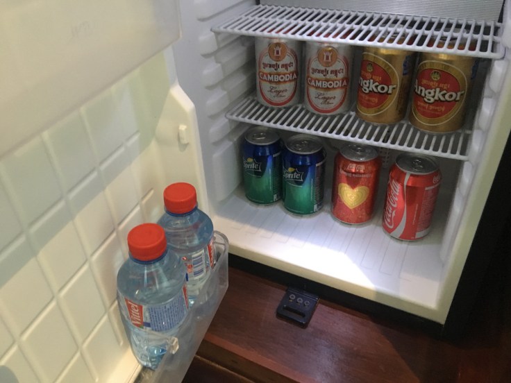 aviary hotel room minibar interior