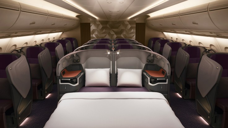 new singapore business class double bed