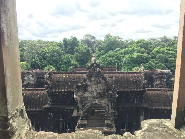 siem reap angkor wat main temple rear view