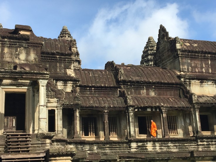 siem reap angkor wat rear solo monk
