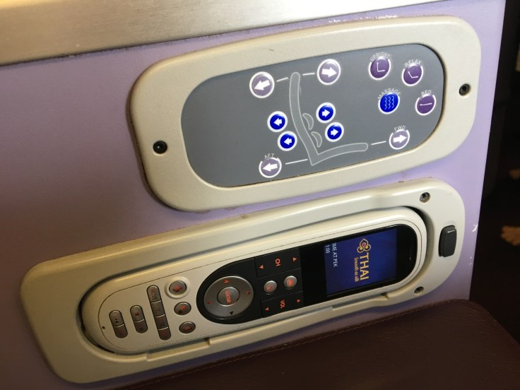 thai royal silk cabin seat controls