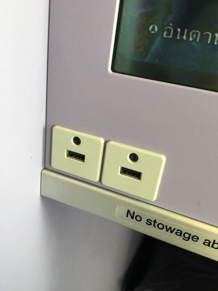 thai royal silk cabin seat usb plugs