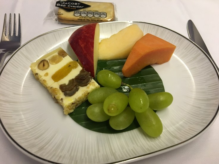 thai royal silk service cheese and fruit