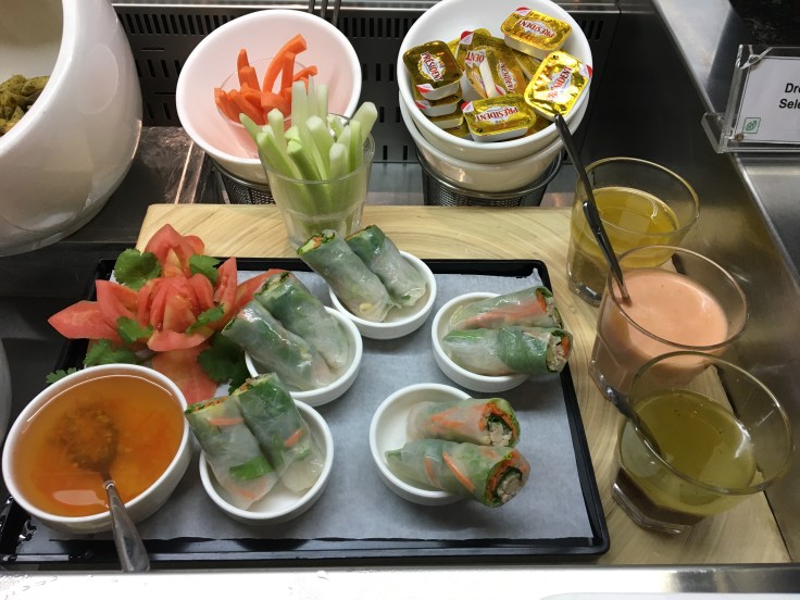 siem reap airport lounge food spread local