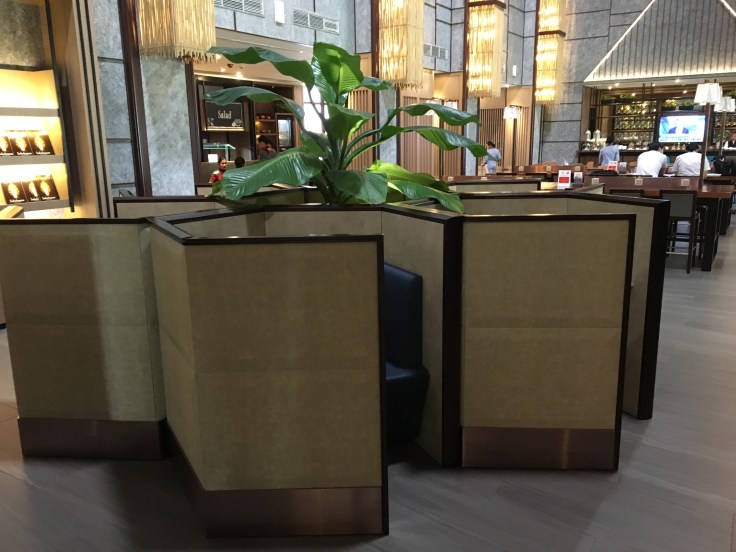 siem reap airport lounge seating area hex layout