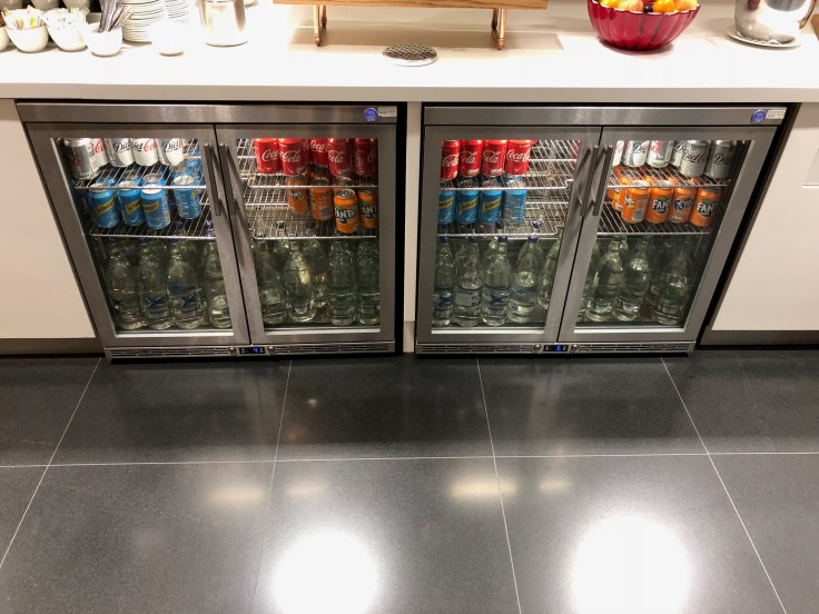 lhr arrivals lounge dining beverage fridge