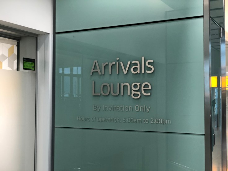 lhr arrivals lounge exterior welcome sign