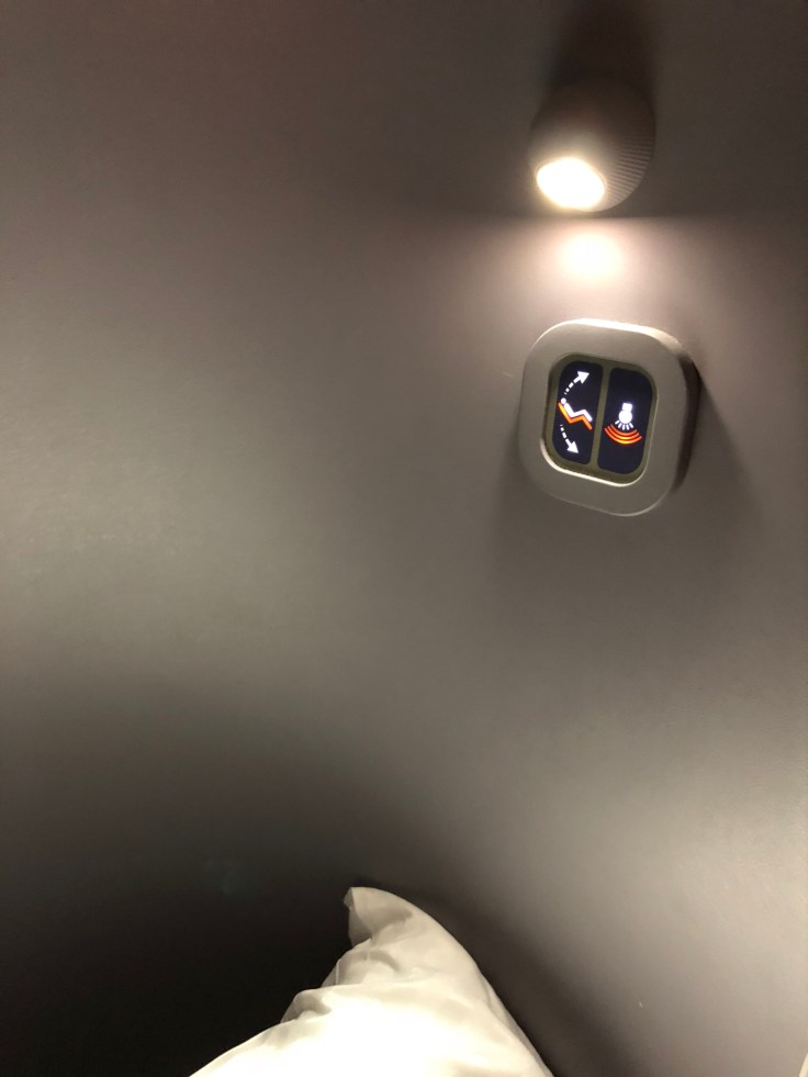 united airlines polaris business diamond hard seat bed reading lamp