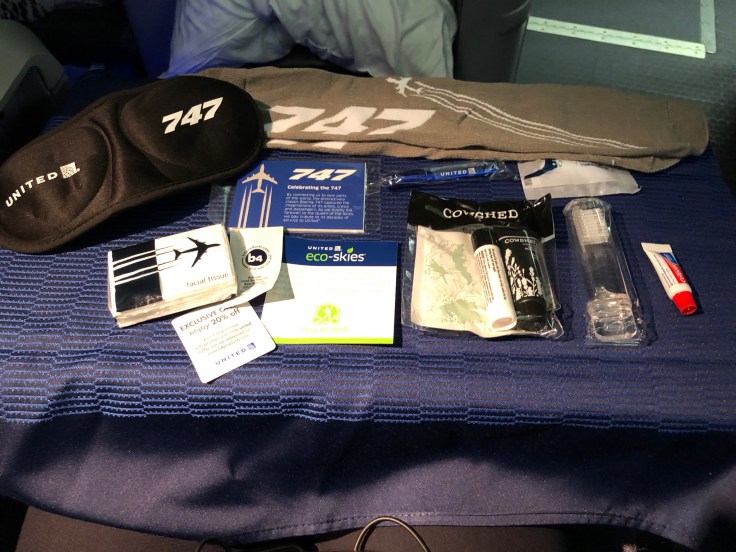 united airlines polaris business diamond soft amenity kit contents