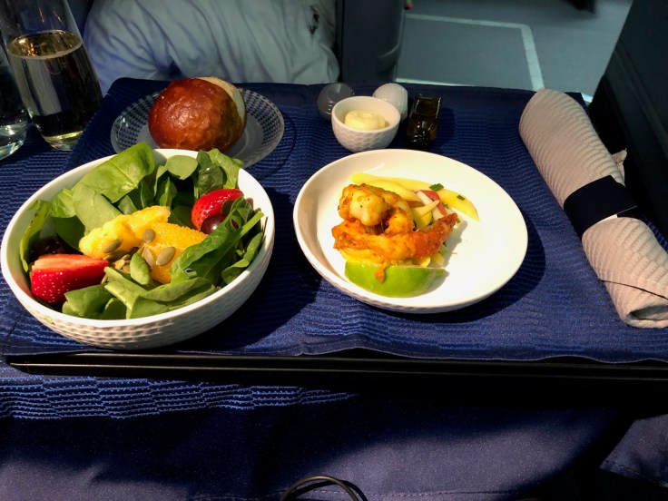 united airlines polaris business diamond soft dining appetizer