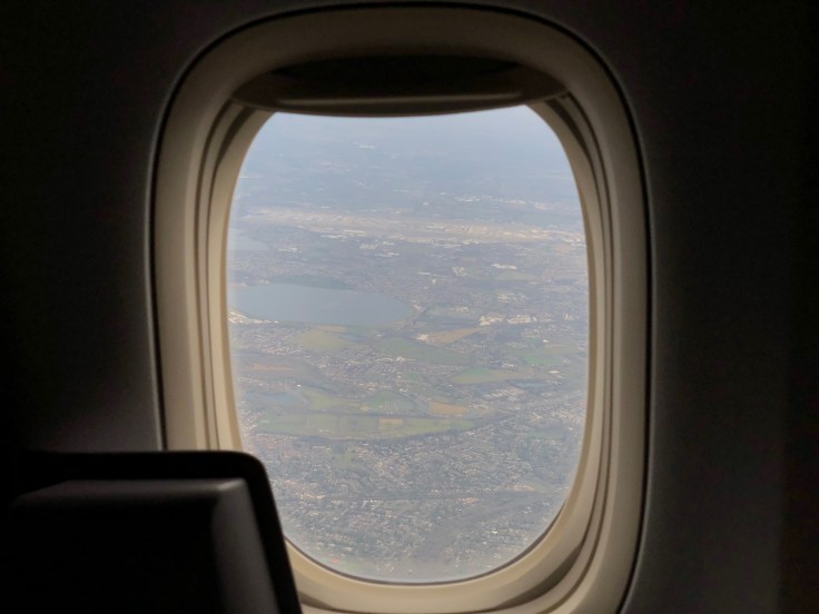 united airlines polaris business diamond view on descent