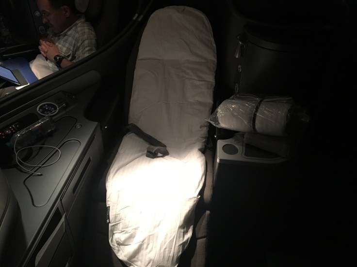 united polaris first hard reclined seat