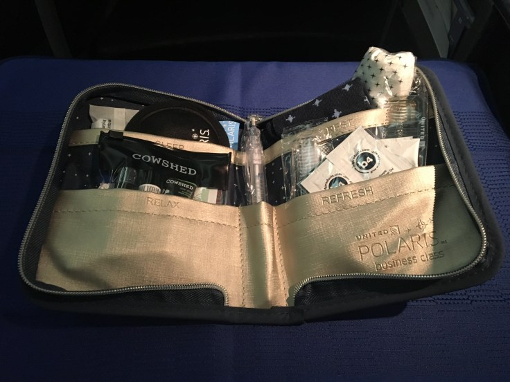 united polaris first soft amenity kit contents