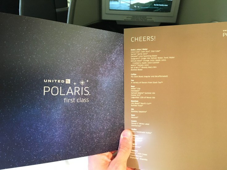 united polaris first soft menu drink opening
