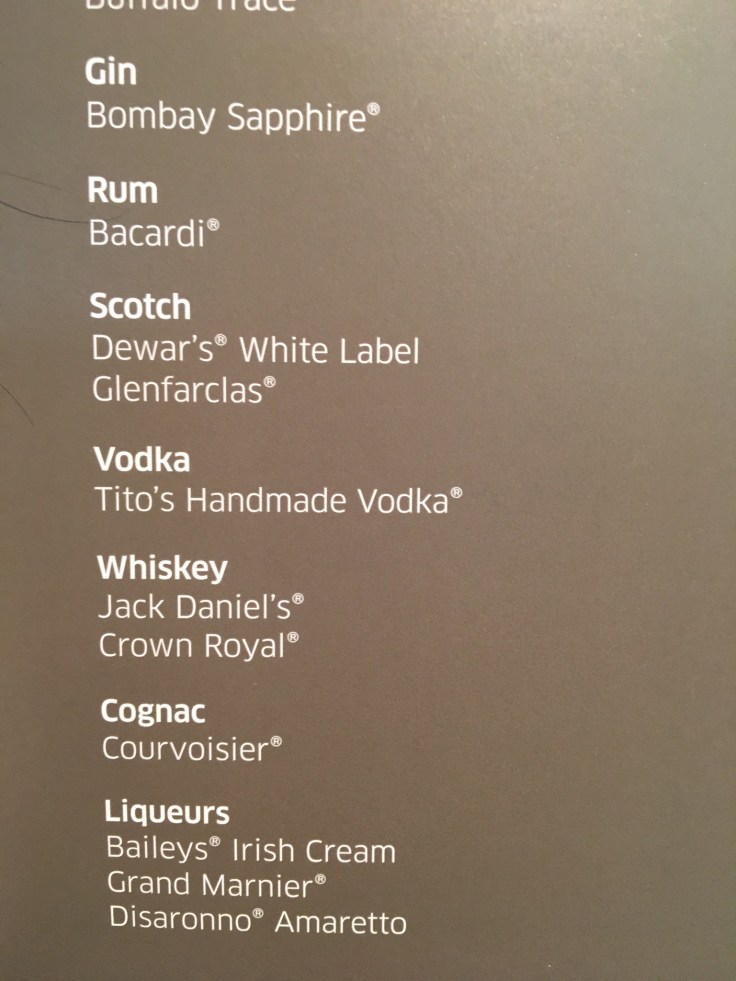 united polaris first soft menu spirits