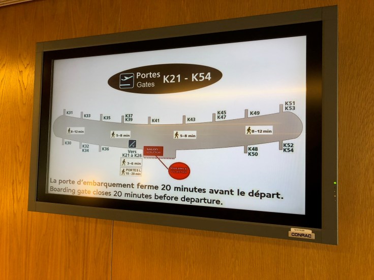 air france business salon cdg information board