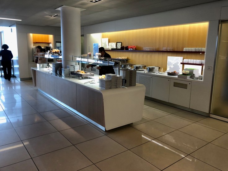 air france business salon cdg window side food table