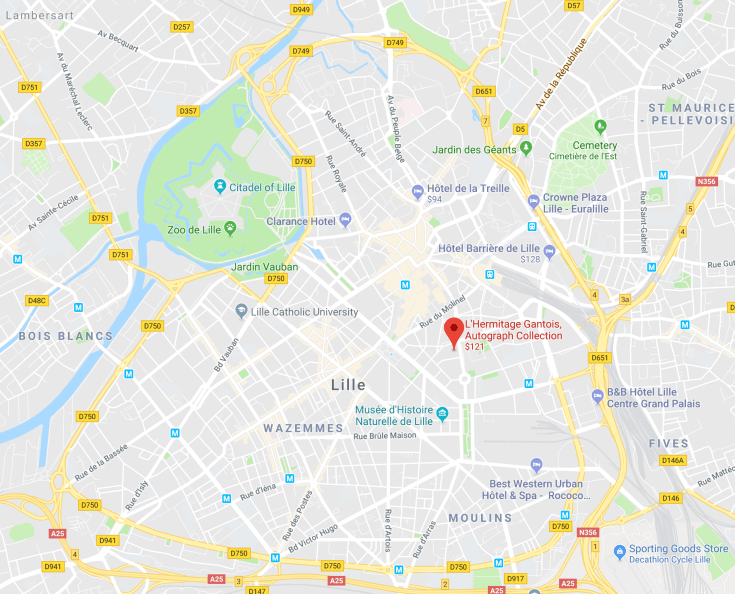 l'hermitage gantois lille location google maps