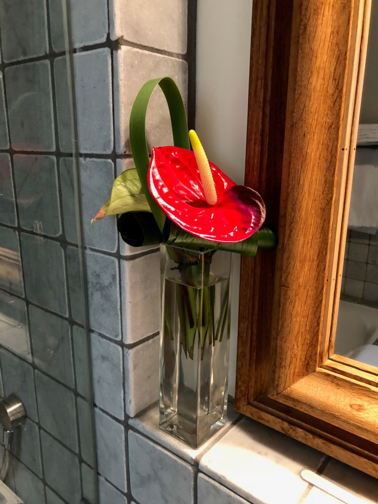 l'hermitage gantois lille room bathroom flower