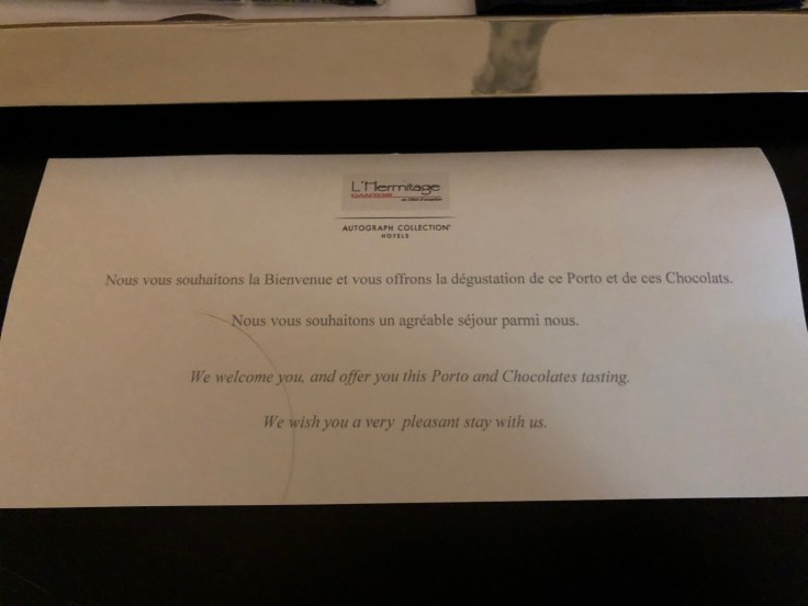 l'hermitage gantois lille room welcome amentity note