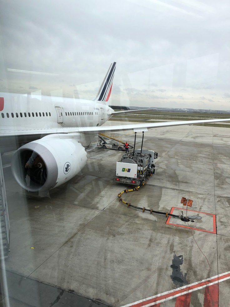 air france business airplane jetway engine
