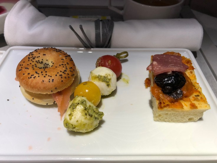 air france business dining arrival bites