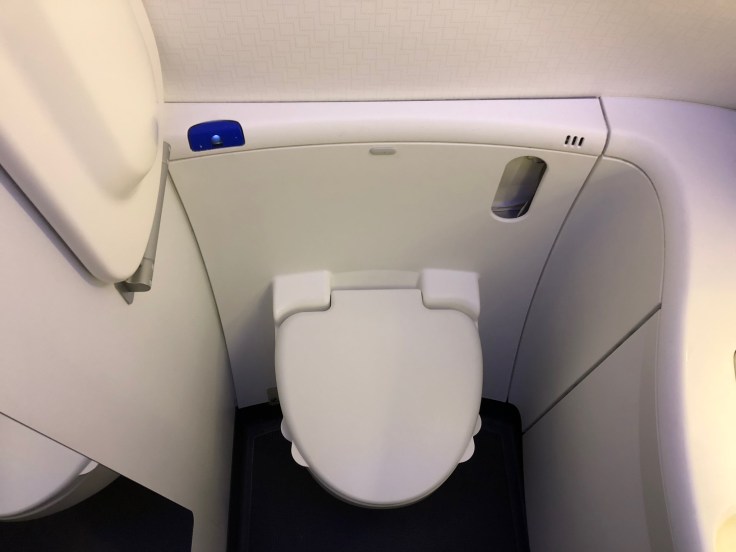 air france business hard bathroom toilet