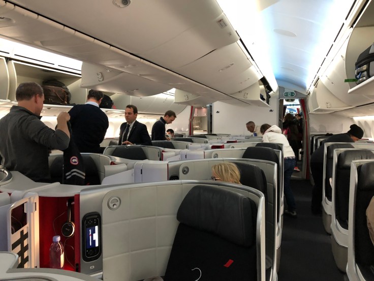 air france business hard cabin boarding reverse