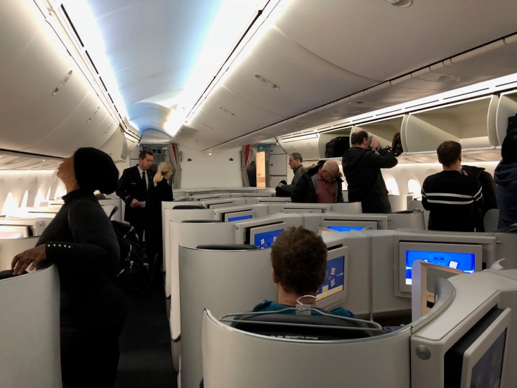 air france business hard cabin boarding