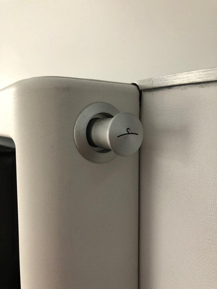 air france business hard seat coat knob