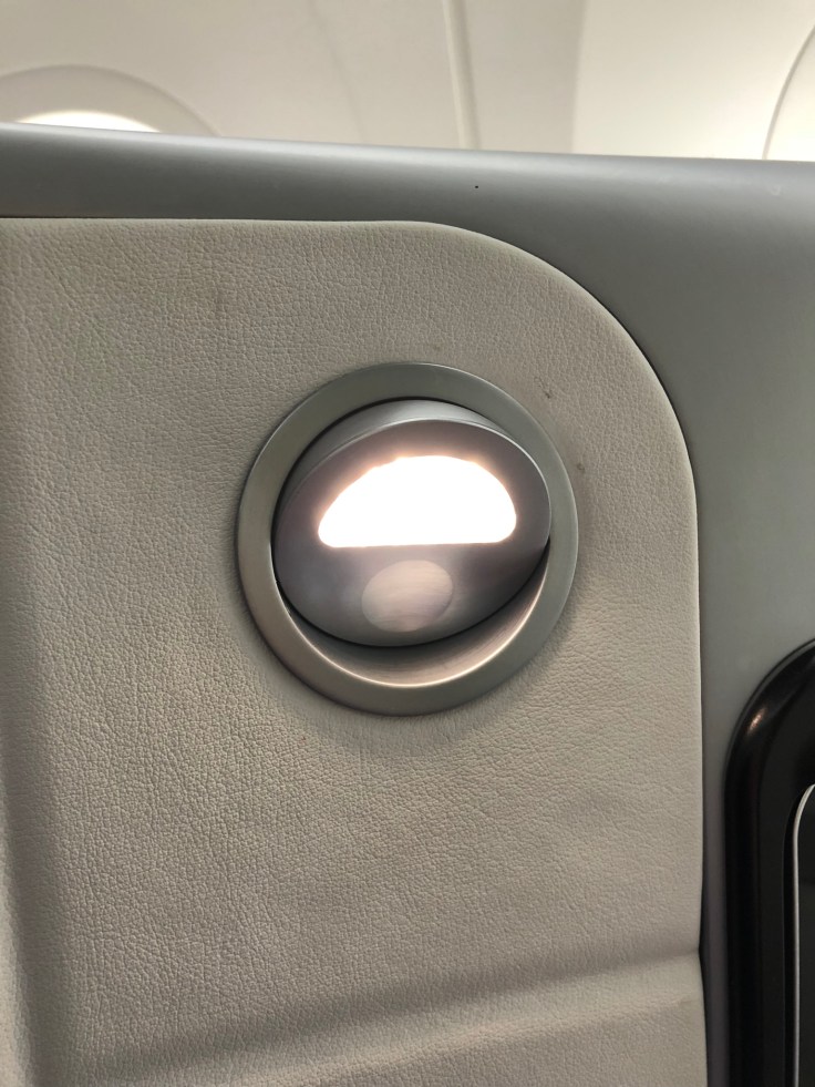 air france business hard seat led lamp on