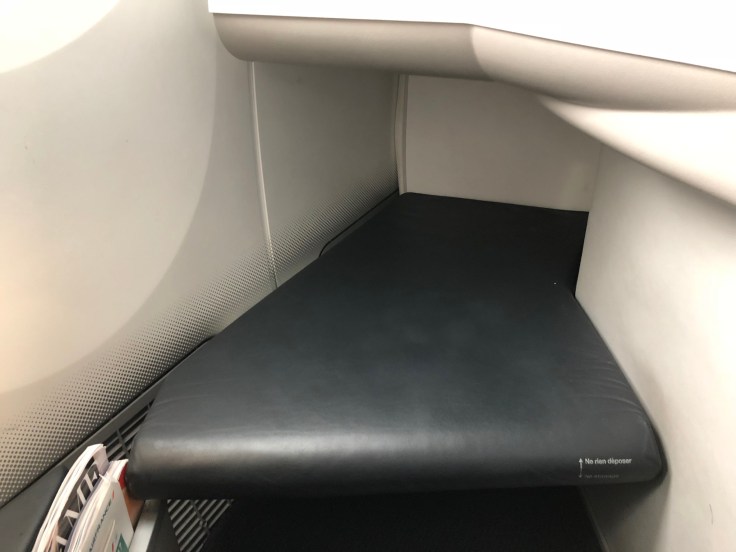 air france business hard seat ottoman