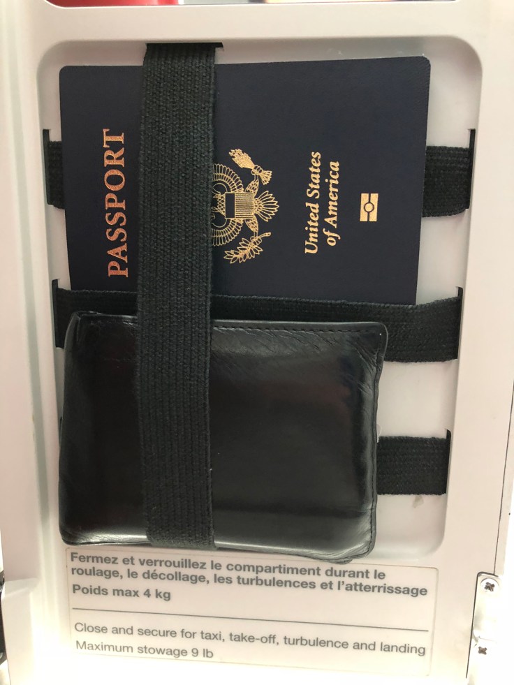 air france business hard seat side console storage nook panel