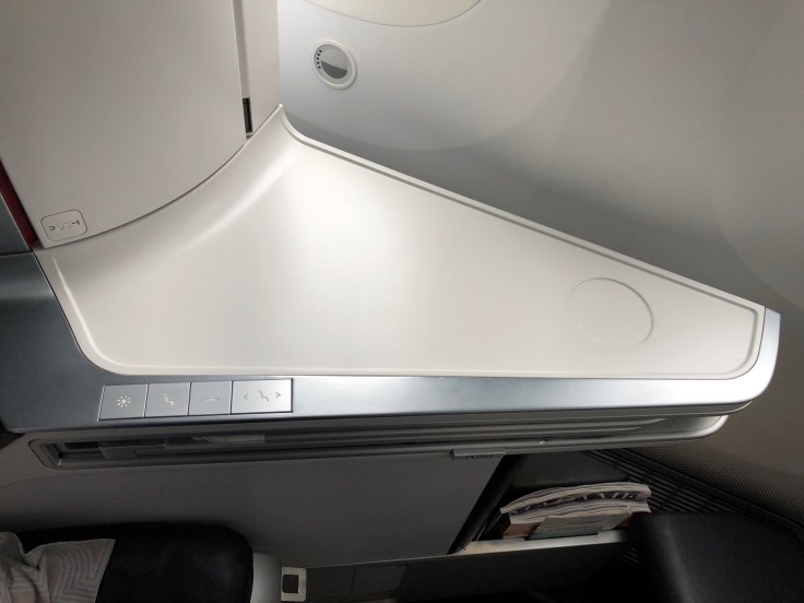 air france business hard seat side console table