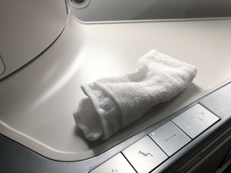 air france business hard soft towel service