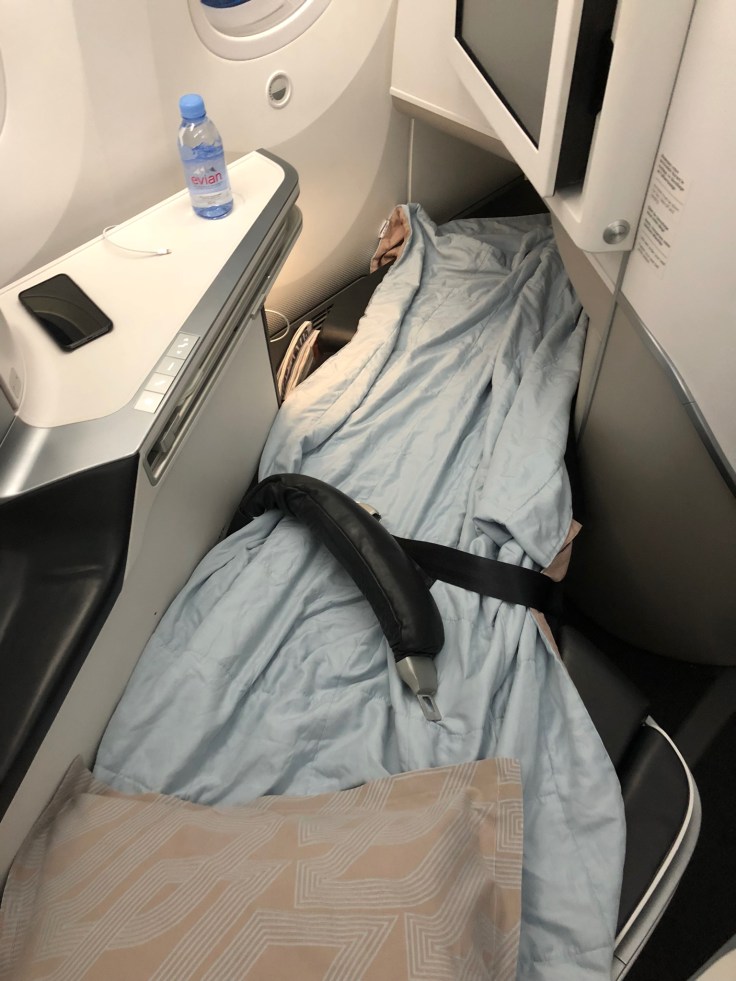 air france business soft bed service long view