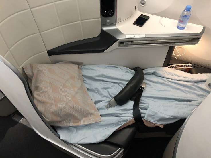 air france business soft bed service