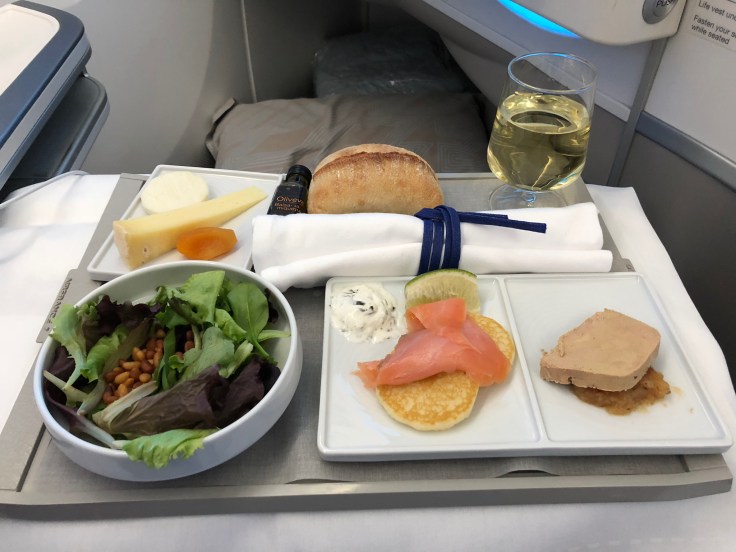 air france business soft dining appetizer
