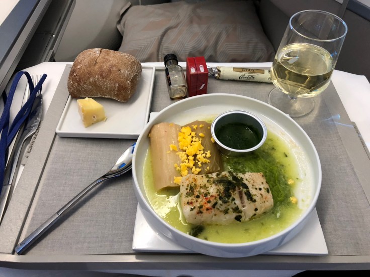 air france business soft dining cod entree