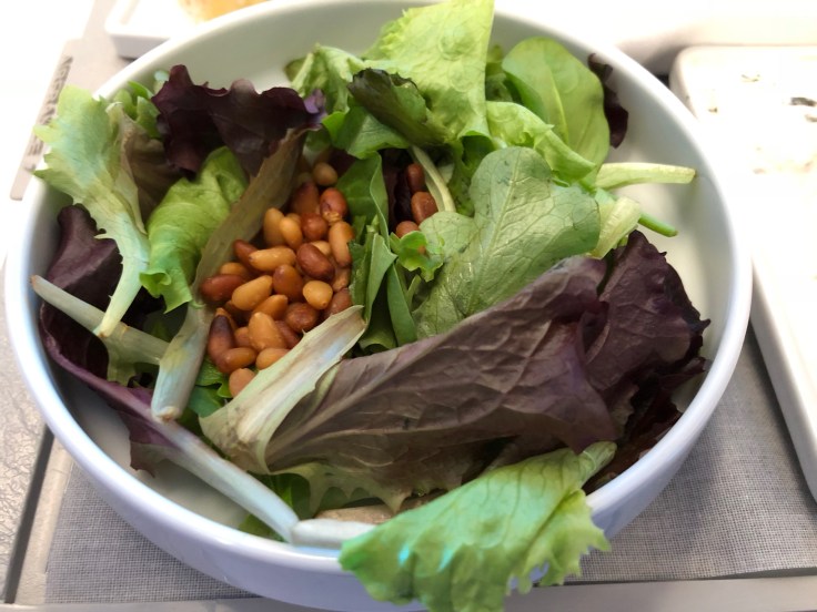 air france business soft dining salad