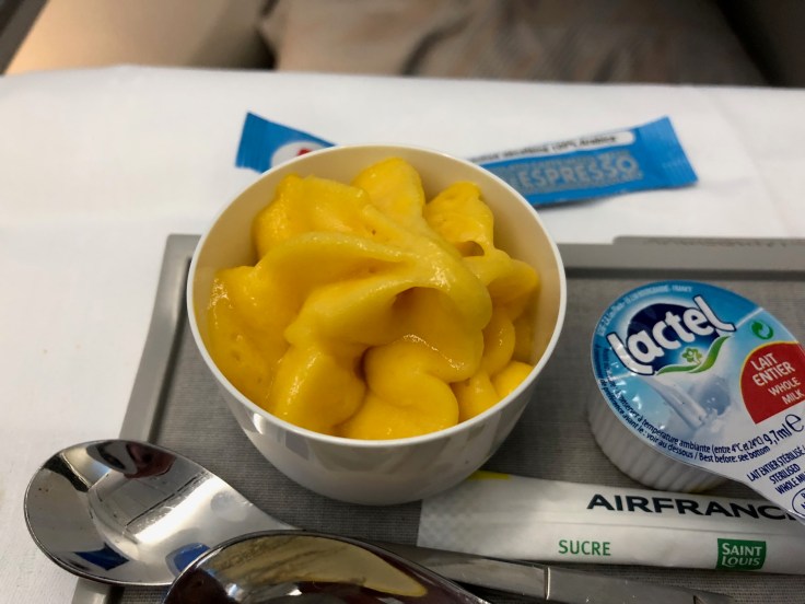 air france business soft dining sorbet