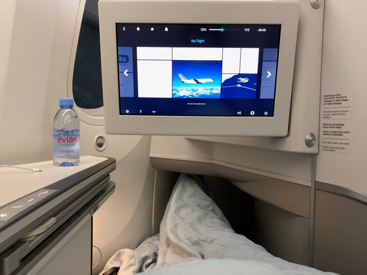 air france business soft in bed