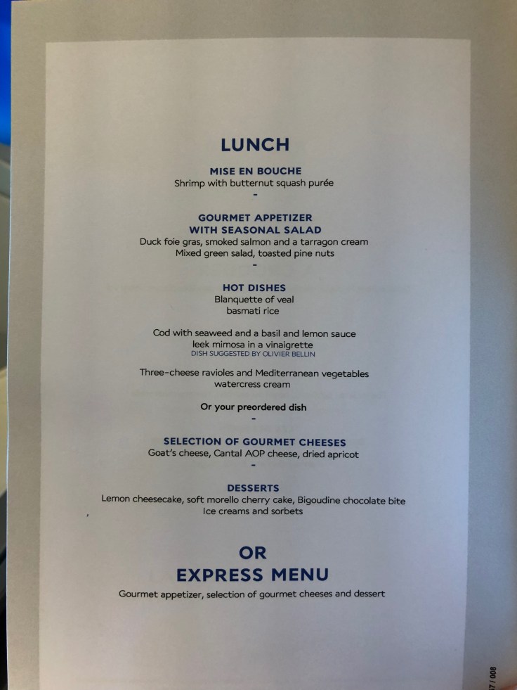 air france business soft menu 3