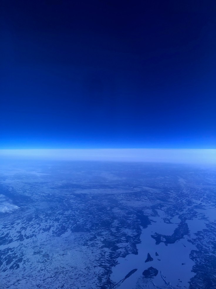 air france business view in blue