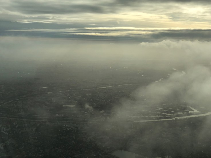 air france business view takeoff paris