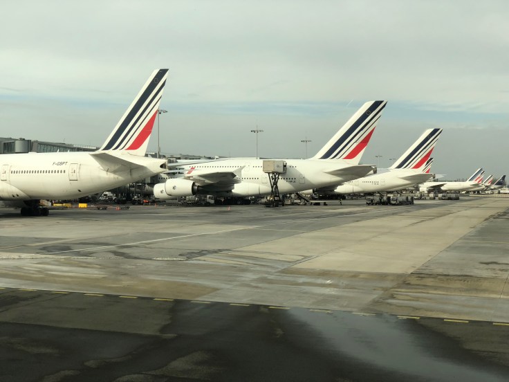 air france business view taxiing 3 heavy