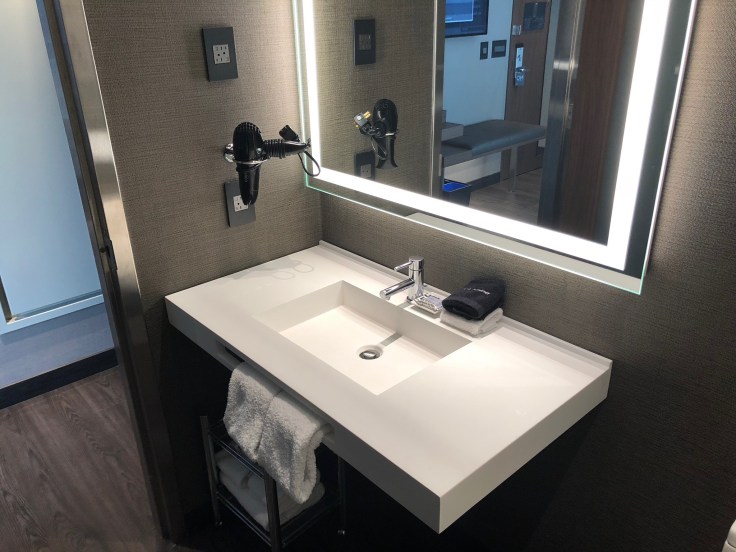 ac hotel new york times square bathroom counter