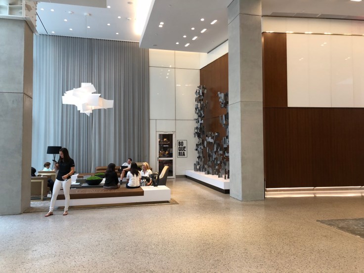 ac hotel new york times square lobby view from desk